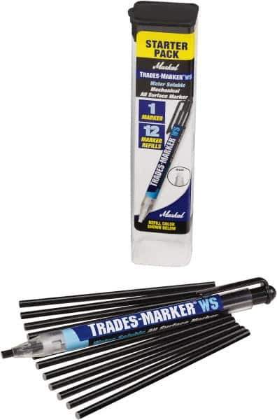 Markal - Black All Purpose Wax Crayon - Flat Tip - Eagle Tool & Supply