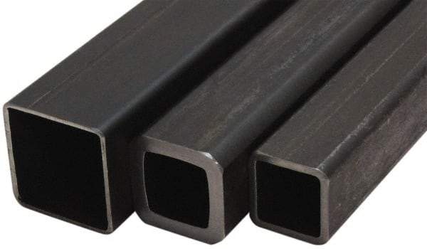 Value Collection - 3 Inch Square x 6 Ft. Long, Low Carbon Steel, Square Welded Tube - 0.12 Inch Wall Thickness, Low Carbon Grade - Eagle Tool & Supply