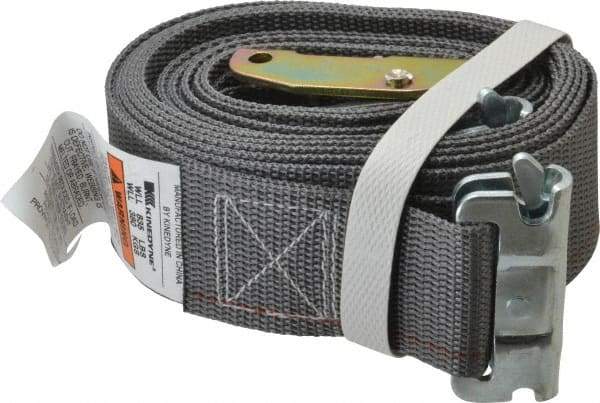 Kinedyne - 16' Long x 2" Wide, 835 Lb Basket Capacity, 1 Ply, Polyester Web Sling - Gray - Eagle Tool & Supply