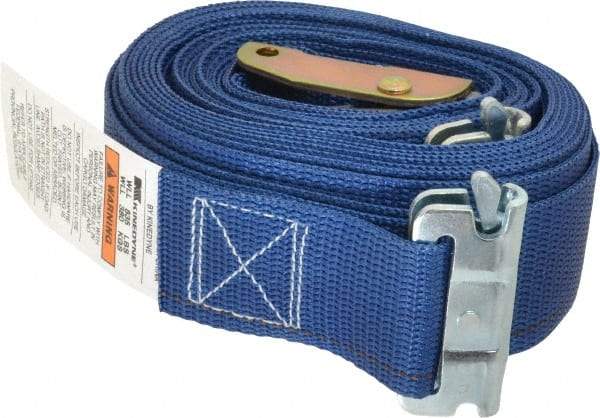Kinedyne - 20' Long x 2" Wide, 835 Lb Basket Capacity, 1 Ply, Polyester Web Sling - Blue - Eagle Tool & Supply