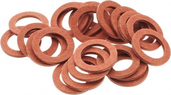 Value Collection - Vulcanized Fibre Standard Flat Washer - 1/2" ID x 3/4" OD, 0.062" Thick, Plain Finish - Eagle Tool & Supply