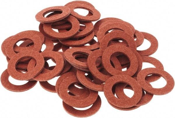 Value Collection - Vulcanized Fibre Standard Flat Washer - 1/4" ID x 0.437" OD, 0.031" Thick, Plain Finish - Eagle Tool & Supply