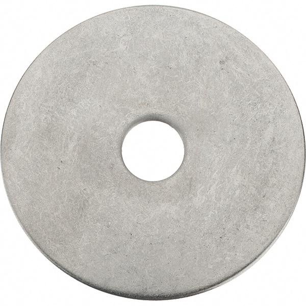 Value Collection - 3/8" Screw, Grade 18-8 Stainless Steel Fender Flat Washer - 25/64" ID x 2" OD - Eagle Tool & Supply