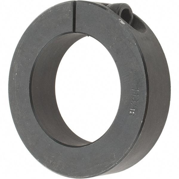 Value Collection - 1-13/16" Bore, Steel, One Piece One Piece Split Shaft Collar - 2-7/8" Outside Diam, 11/16" Wide - Eagle Tool & Supply