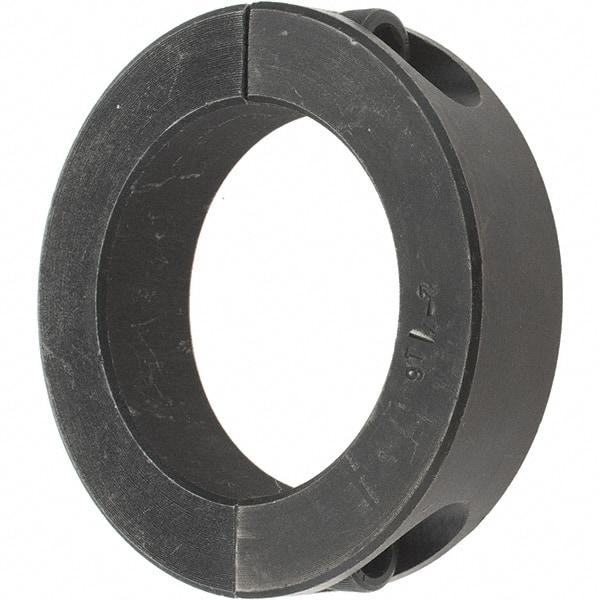Value Collection - 2-1/16" Bore, Steel, Two Piece Two Piece Split Shaft Collar - 3-1/4" Outside Diam, 3/4" Wide - Eagle Tool & Supply