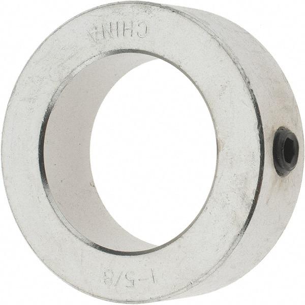 Value Collection - 1-5/8" Bore, Steel, Set Screw Shaft Collar - 2-1/2" Outside Diam, 13/16" Wide - Eagle Tool & Supply