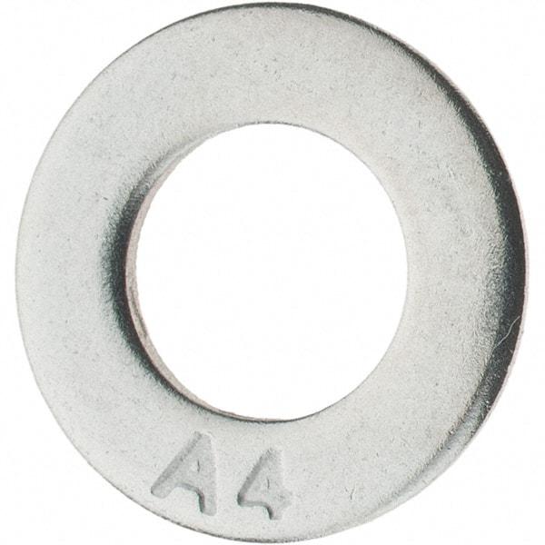 Value Collection - M8 Screw, Grade 316 Stainless Steel Standard Flat Washer - 8.4mm ID x 16mm OD, Plain Finish - Eagle Tool & Supply