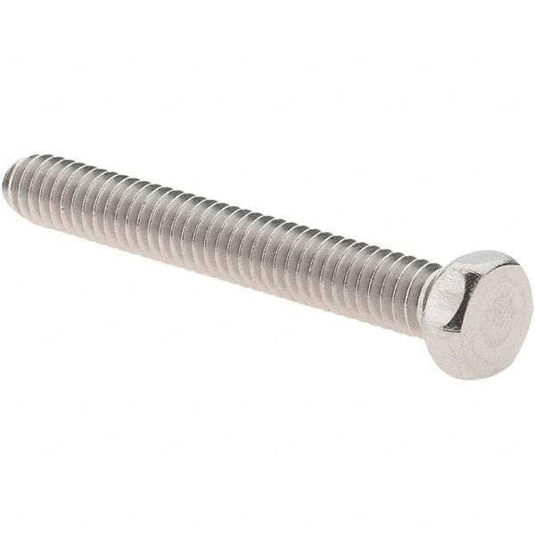 Value Collection - #8-32 UNC, 1-1/4" Length Under Head Hex Drive Machine Screw - Hex Head, Grade 18-8 Stainless Steel, Uncoated, Without Washer - Eagle Tool & Supply