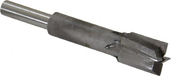 Made in USA - 1/2" Diam, 1/4" Shank, Diam, 4 Flutes, Straight Shank, Interchangeable Pilot Counterbore - Eagle Tool & Supply