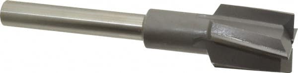 Made in USA - 1-3/16" Diam, 1/2" Shank, Diam, 4 Flutes, Straight Shank, Interchangeable Pilot Counterbore - Eagle Tool & Supply