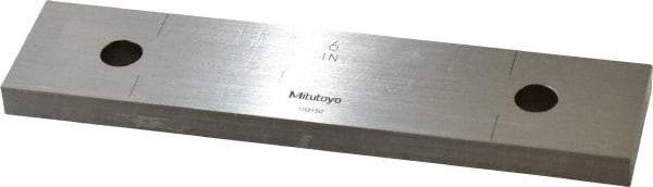 Mitutoyo - 6" Rectangular Steel Gage Block - Accuracy Grade 0, Includes Certificate of Inspection - Eagle Tool & Supply