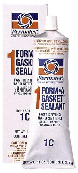 Permatex - 11 oz Tube Brown Rosin Gasket Sealant - -65 to 400°F Operating Temp, 24 hr Full Cure Time - Eagle Tool & Supply