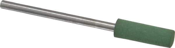 Value Collection - 5mm Max Diam x 15mm Long, Cylinder, Rubberized Point - Fine Grade, Ceramic, Mounted - Eagle Tool & Supply