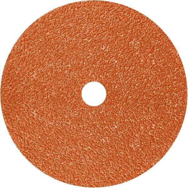 3M - 7" Diam 5/8-11 Threaded Hole 80 Grit Fiber Disc - Medium Grade, Ceramic, 8,600 Max RPM, Series 982C - Eagle Tool & Supply