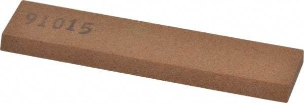 Made in USA - 3-1/2" Long x 3/4" Wide x 3/16" Thick, Aluminum Oxide Sharpening Stone - Rectangle, Medium Grade - Eagle Tool & Supply