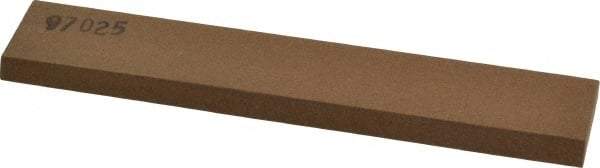 Made in USA - 6" Long x 1" Wide x 1/4" Thick, Aluminum Oxide Sharpening Stone - Rectangle, Medium Grade - Eagle Tool & Supply