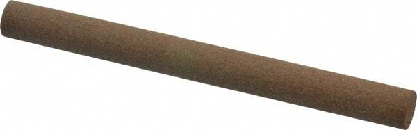 Made in USA - 4" Long x 3/8" Diam x 3/8" Thick, Aluminum Oxide Sharpening Stone - Round, Medium Grade - Eagle Tool & Supply