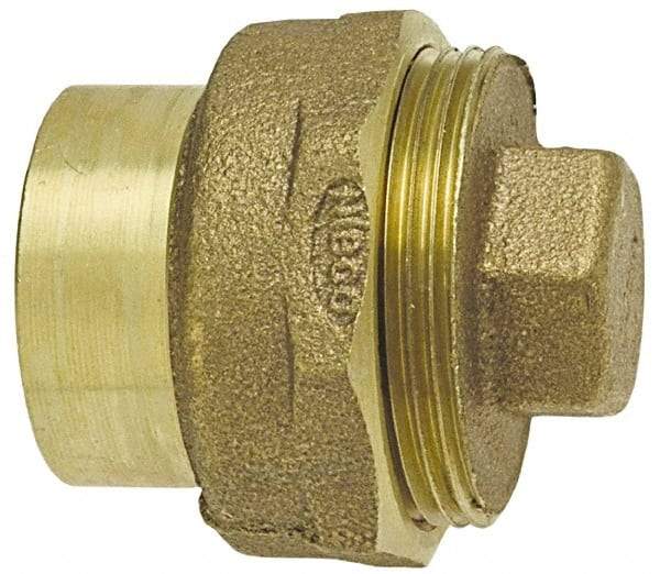 NIBCO - 1-1/2", Cast Copper Drain, Waste & Vent Pipe Cleanout - Ftg x CO with Plug - Eagle Tool & Supply