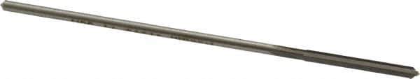 Made in USA - 0.101" High Speed Steel 4 Flute Chucking Reamer - Straight Flute, 0.0928" Straight Shank, 7/8" Flute Length, 3-1/2" OAL - Eagle Tool & Supply