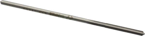 Made in USA - 0.1145" High Speed Steel 4 Flute Chucking Reamer - Straight Flute, 0.1055" Straight Shank, 7/8" Flute Length, 3-1/2" OAL - Eagle Tool & Supply