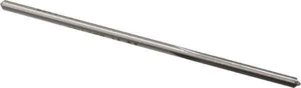 Made in USA - 0.1205" High Speed Steel 4 Flute Chucking Reamer - Straight Flute, 0.112" Straight Shank, 7/8" Flute Length, 3-1/2" OAL - Eagle Tool & Supply