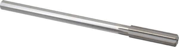 Made in USA - 0.468" High Speed Steel 6 Flute Chucking Reamer - Straight Flute, 0.373" Straight Shank, 1-3/4" Flute Length, 7" OAL - Eagle Tool & Supply