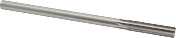 Made in USA - 0.476" High Speed Steel 6 Flute Chucking Reamer - Straight Flute, 0.4355" Straight Shank, 2" Flute Length, 8" OAL - Eagle Tool & Supply