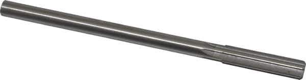 Made in USA - 1/2" High Speed Steel 6 Flute Chucking Reamer - Straight Flute, 0.4355" Straight Shank, 2" Flute Length, 8" OAL - Eagle Tool & Supply
