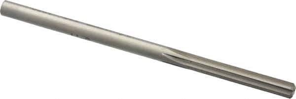 Made in USA - #13 High Speed Steel 6 Flute Chucking Reamer - Straight Flute, 0.185" Straight Shank, 1-1/8" Flute Length, 3-1/2" OAL - Eagle Tool & Supply