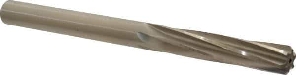 Made in USA - 0.4355" High Speed Steel 6 Flute Chucking Reamer - Spiral Flute, 0.4355" Straight Shank, 1-3/4" Flute Length, 5-1/2" OAL - Eagle Tool & Supply