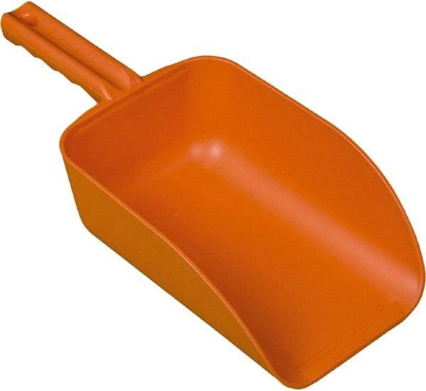 Remco - 82 oz Orange Polypropylene Flat Bottom Scoop - 5.9" Wide x 3.3" Deep Bowl, 15.1" OAL - Eagle Tool & Supply