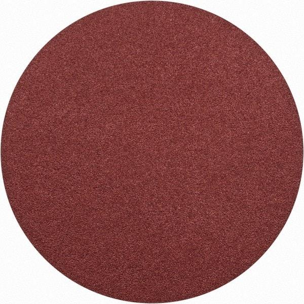Merit Abrasives - 16" Diam, 40 Grit Aluminum Oxide Adhesive PSA Disc - Very Coarse, Black, Cloth Backing, Flexible - Eagle Tool & Supply