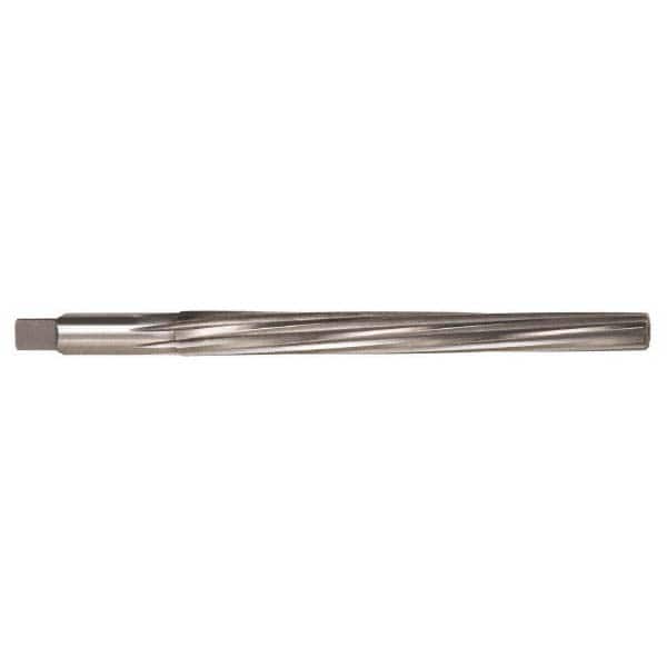 Alvord Polk - #10 Pin, 0.7216" Diam, 0.5799" Small End, 5/8" Diam Straight Shank, 6-13/16" Flute, Taper Pin Reamer - Eagle Tool & Supply
