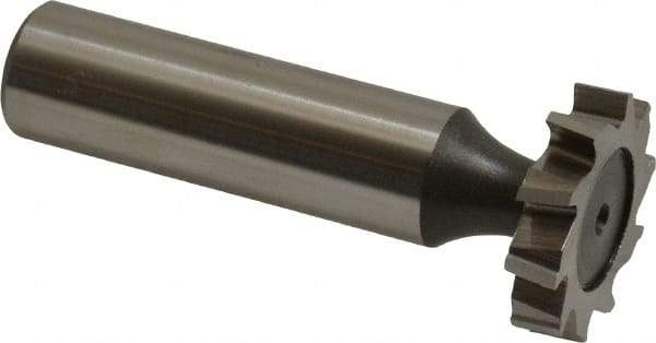 Keo - 7/8" Diam x 3/16" Face Width, High Speed Steel, 10 Teeth, Shank Connection Woodruff Keyseat Cutter - Uncoated, 2-3/16" OAL x 1/2" Shank, Staggered Teeth, ANSI 607, Old Standard 11 - Eagle Tool & Supply