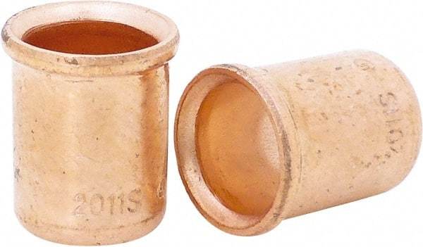 Ideal - 14 to 4 AWG Compatible, Noninsulated, Crimp-On Butt Splice Terminal - Copper - Eagle Tool & Supply
