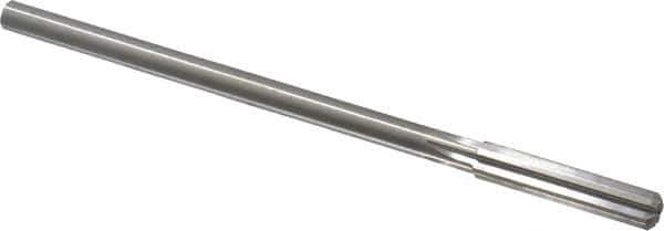 Made in USA - 0.373" Cobalt 6 Flute Chucking Reamer - Straight Flute, 0.3105" Straight Shank, 1-3/4" Flute Length, 7" OAL - Eagle Tool & Supply