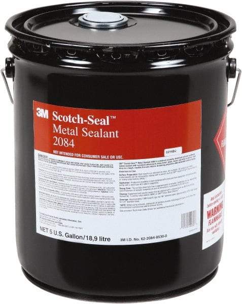 3M - 5 Gal Silver Metal Sealant - Dries to a Tough, Flexible Film, Water, Oil & Fuel Resistant, Retains Sealing Properties, Bonds & Seals Aluminum to Glass, Metals & Woods - Eagle Tool & Supply