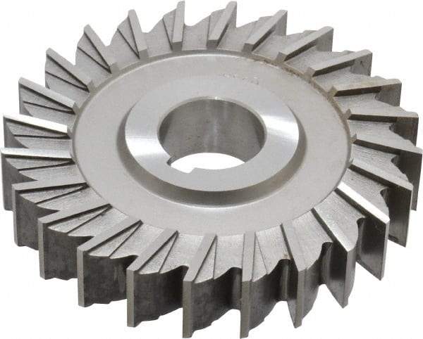 Made in USA - 4" Diam x 3/4" Width of Cut, 24 Teeth, Cobalt Side Milling Cutter - Straight Teeth, Uncoated - Eagle Tool & Supply