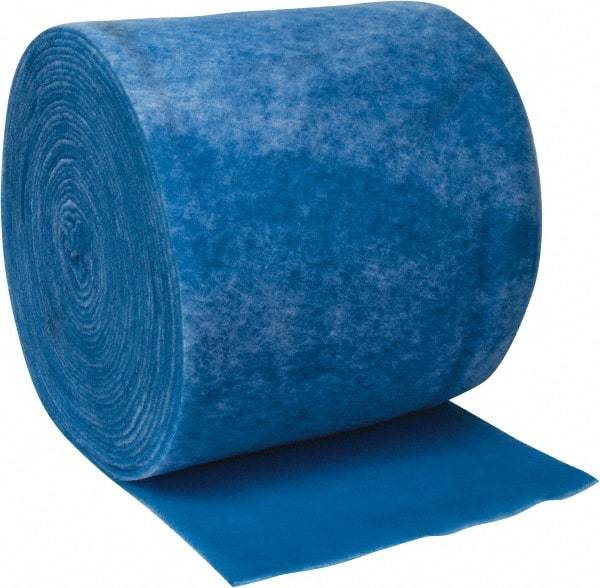 Made in USA - 135' Long x 30" Wide x 1/2" Thick Polyester Media Air Filter Media Roll - MERV 4, 80% Arrestance Efficiency, 500 FPM Max Air Flow, 0.1" wpg Init Resist, 1" wpg Final Resist, 30% Particle Capture Efficiency, Use with Any Unit - Eagle Tool & Supply