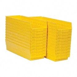 Quantum Storage - 50 Lb. Load Capacity, 17-7/8" Deep, Yellow Polypropylene Hopper Shelf Bin - 4" High x 6-5/8" Wide x 17-7/8" Long - Eagle Tool & Supply