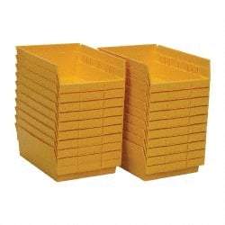 Quantum Storage - 50 Lb. Load Capacity, 11-5/8" Deep, Yellow Polypropylene Hopper Shelf Bin - 4" High x 8-3/8" Wide x 11-5/8" Long - Eagle Tool & Supply