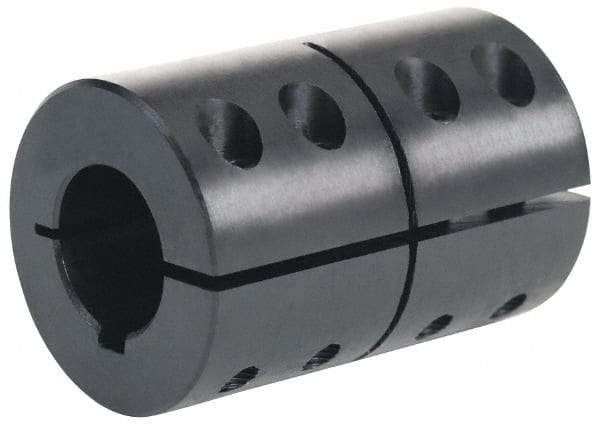 Climax Metal Products - 1/4" Bore, Steel, One Piece Clamping Shaft Collar - 13/16" Outside Diam, 1-1/4" Wide - Eagle Tool & Supply