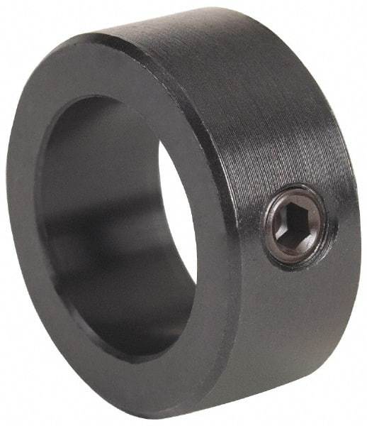 Climax Metal Products - 3-13/16" Bore, Steel, One Piece Solid Set Screw Collars - 5-1/4" Outside Diam, 1-1/8" Wide - Eagle Tool & Supply