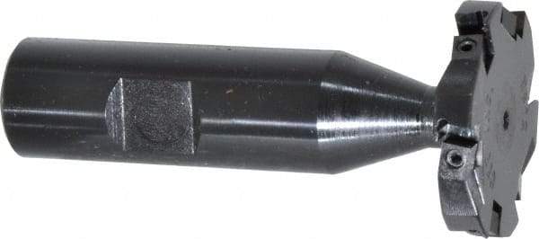 Cutting Tool Technologies - 1/4 Inch Cutting Width, 1.515 Inch Cutting Diameter, 6 Cutter Inserts, 3/4 Inch Shank Diameter, 1215 Insert Style, Indexable Keyseat Cutter - Inch Long Shank - Eagle Tool & Supply