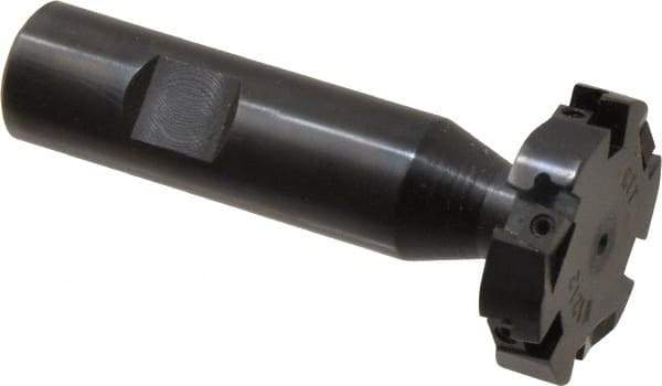 Cutting Tool Technologies - 3/8 Inch Cutting Width, 1.515 Inch Cutting Diameter, 6 Cutter Inserts, 3/4 Inch Shank Diameter, 1215 Insert Style, Indexable Keyseat Cutter - Inch Long Shank - Eagle Tool & Supply
