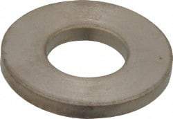 Gibraltar - 1/2" Screw, Grade 12L14 Case Hardened Steel Standard Flat Washer - 17/32" ID x 1-1/8" OD, 1/8" Thick, Nickel-Plated Finish - Eagle Tool & Supply