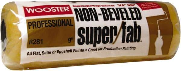 Wooster Brush - 3/4" Nap, 9" Wide Paint Roller - Semi-Rough to Rough Texture, Synthetic Knit - Eagle Tool & Supply