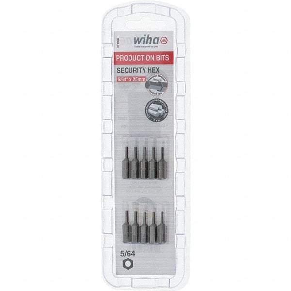 Wiha - 25mm Hex Screwdriver Bit - 1/4" Drive, 1" OAL - Eagle Tool & Supply