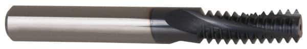 Carmex - 7/16-14 UNC, 0.303" Cutting Diam, 3 Flute, Solid Carbide Helical Flute Thread Mill - Internal Thread, 0.82" LOC, 2-1/2" OAL, 5/16" Shank Diam - Eagle Tool & Supply
