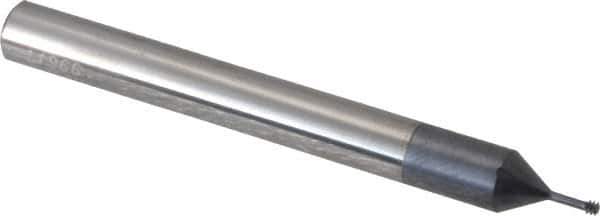 Carmex - M2x0.40 Metric Coarse, 0.061" Cutting Diam, 3 Flute, Solid Carbide Helical Flute Thread Mill - Internal Thread, 0.18" LOC, 2-1/2" OAL, 1/4" Shank Diam - Eagle Tool & Supply